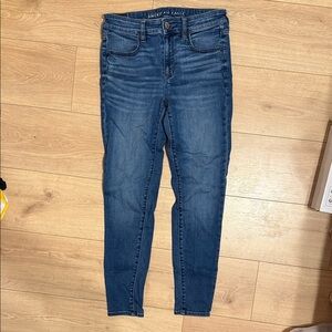 American Eagle Outfitters Women's Dark Blue Skinny Jeans